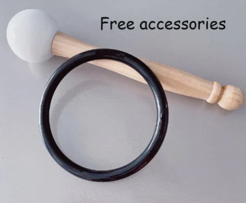 CL30 - 7 Inch 432HZ/440HZ White Frosted Crystal Singing Bowl