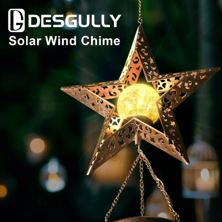 Outdoor Metal Wind Chimes Moon Sun Stars Wind Chime