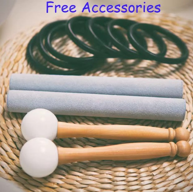 CL38 - 7-12 inch Chakra Set of 7 Crystal Singing Bowls with Heavy Duty Carrying Cases