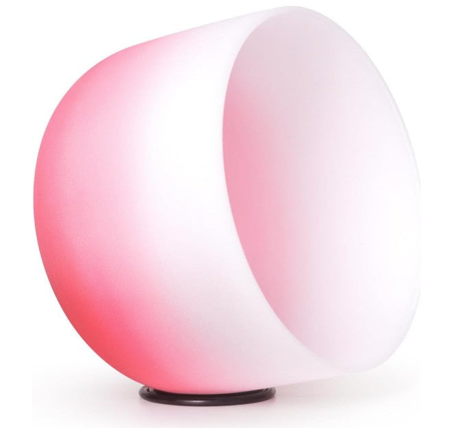 CL18 - 10 Inch C note Red Gradient Design Frosted Quartz Crystal Singing Bowls