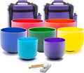 CL47 - 432hz 6-12 Inch Colored Crystal Singing Bowls Set