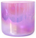 CL12 - 6 Inch Alchemy Crystal Singing Bowl, 440Hz Clear Purple Quartz Chakra Bowl, For Yoga, Sound Healing, Meditation, With Free Acrylic Striker & O-ring