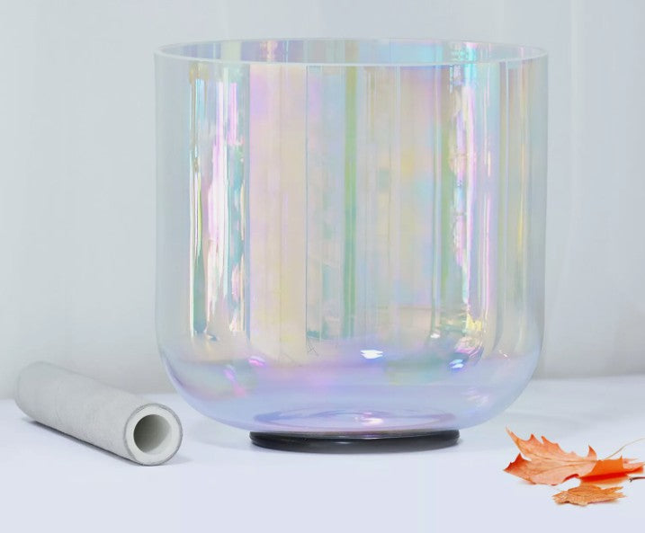 CL64 - 4 pcs 440Hz Colored Alchemy Cosmic Light Clear Crystal Singing Bowl Set