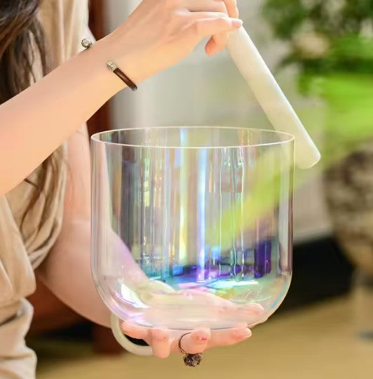CL61 -7 Inch 432HZ Chakra Clear Quartz Crystal Singing Bowl