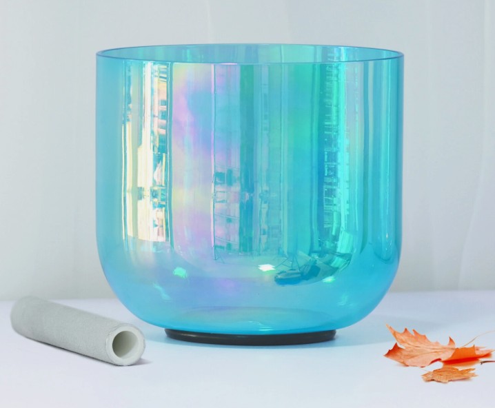 CL64 - 4 pcs 440Hz Colored Alchemy Cosmic Light Clear Crystal Singing Bowl Set