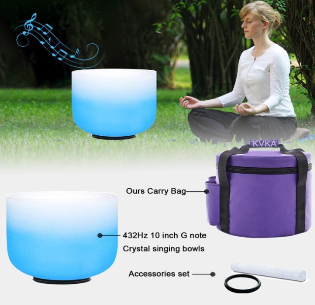 CL11 - 10" Note CDEFGAB Candy Blue Frosted Quartz