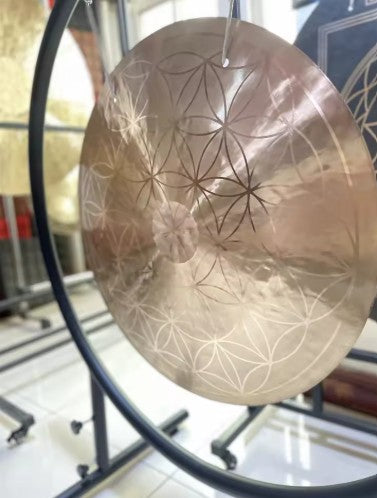 CL76 - Arborea Sound Healing Gongs-Customized Flower of Life Wind Gong 60 cm