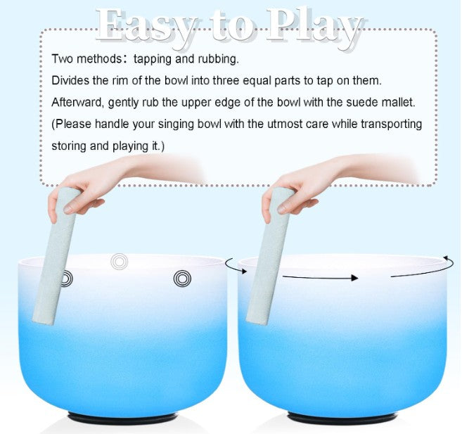 CL11 - 10" Note CDEFGAB Candy Blue Frosted Quartz