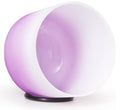 CL19 - 432Hz 10 Inch B note Purple Gradient Design Frosted Quartz Crystal Singing Bowl