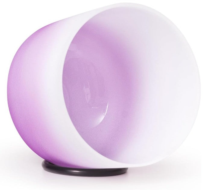 CL19 - 432Hz 10 Inch B note Purple Gradient Design Frosted Quartz Crystal Singing Bowl