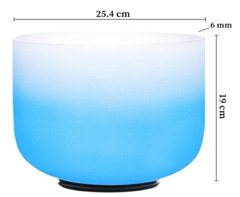 CL11 - 10" Note CDEFGAB Candy Blue Frosted Quartz