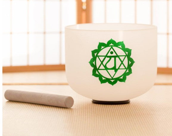 CL42 - 7pcs Crystal Singing Bowls 7-12 inch Frosted Quartz Crystal Sound Healing Bowls Set