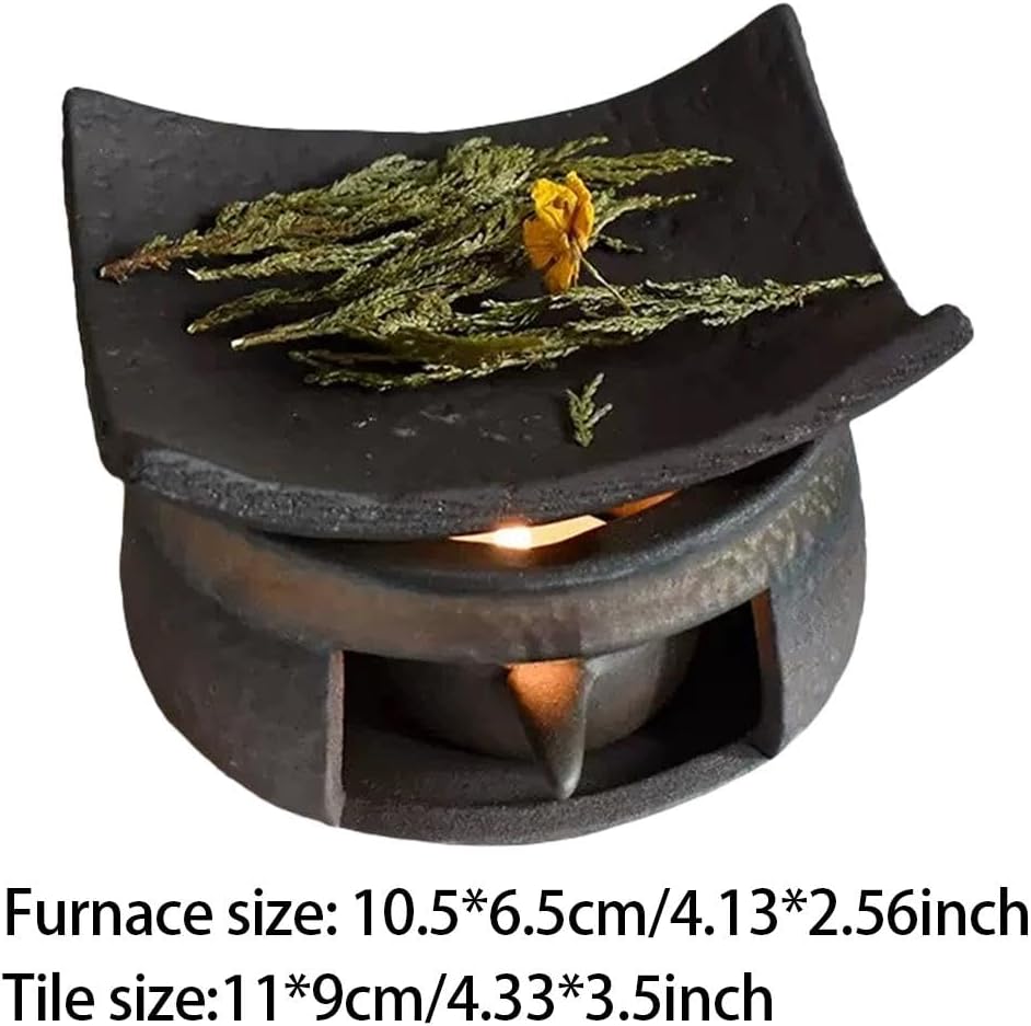 Brown black Ceramic Wax Melt Burner Aromatherapy Oil Diffuser Wax Burner Fragrance Diffuser Burner candle holder