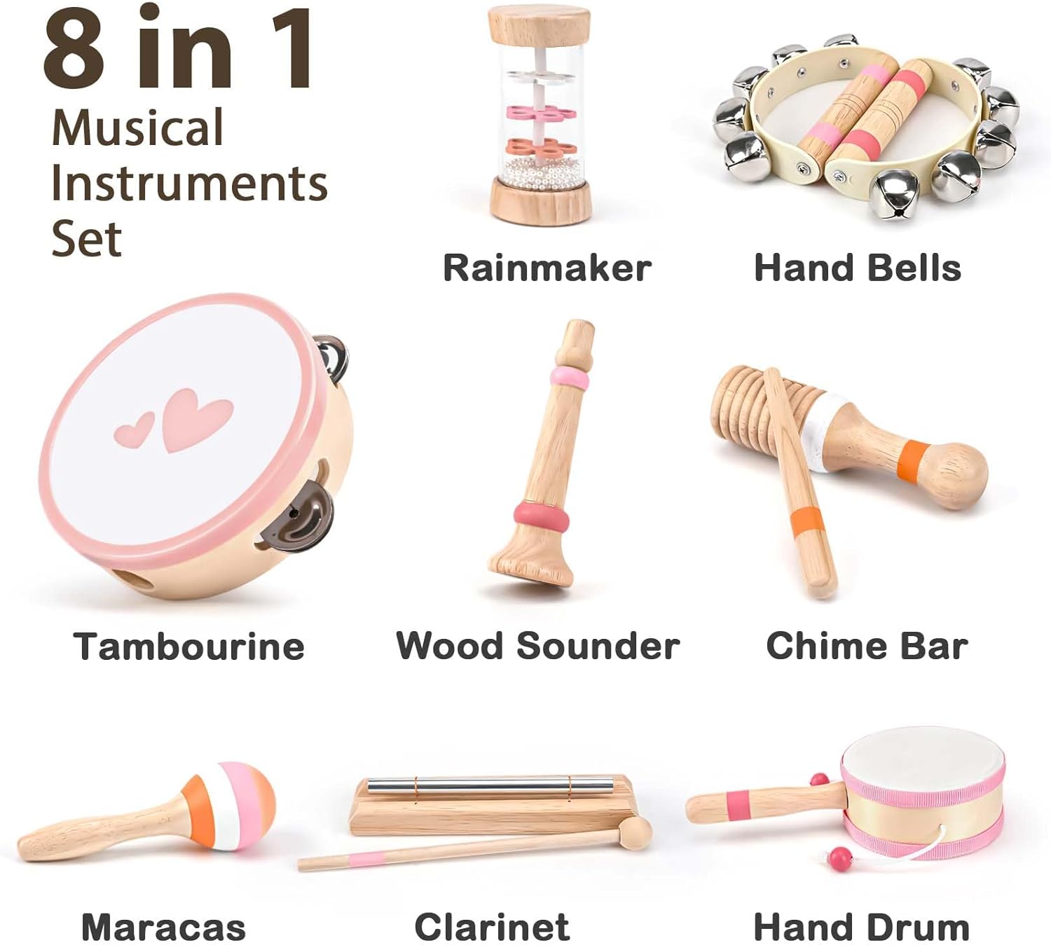 CL66 - Musical Instruments, Baby Musical Toys, Maracas Percussion Drum Instruments Sensory Toys for Boys & Girls.
