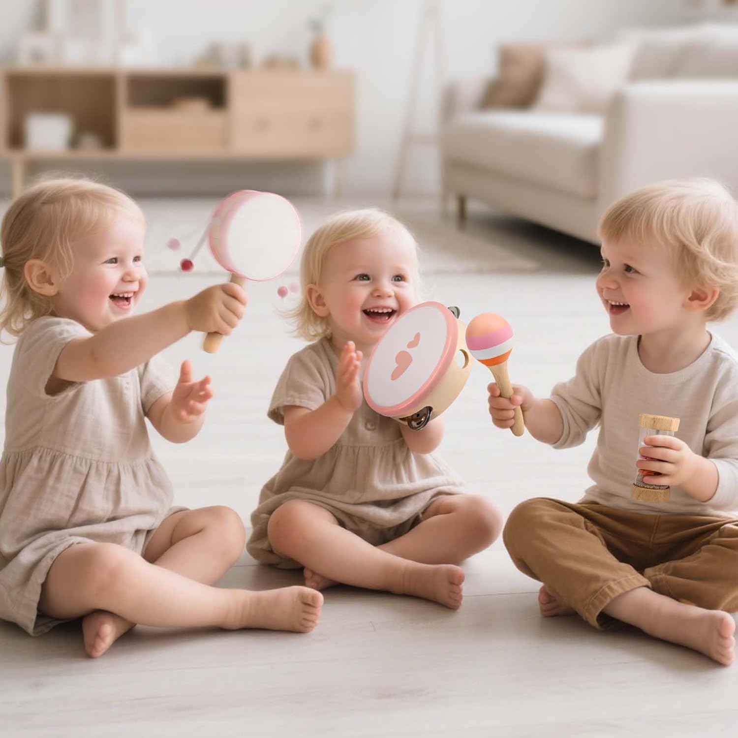 CL66 - Musical Instruments, Baby Musical Toys, Maracas Percussion Drum Instruments Sensory Toys for Boys & Girls.