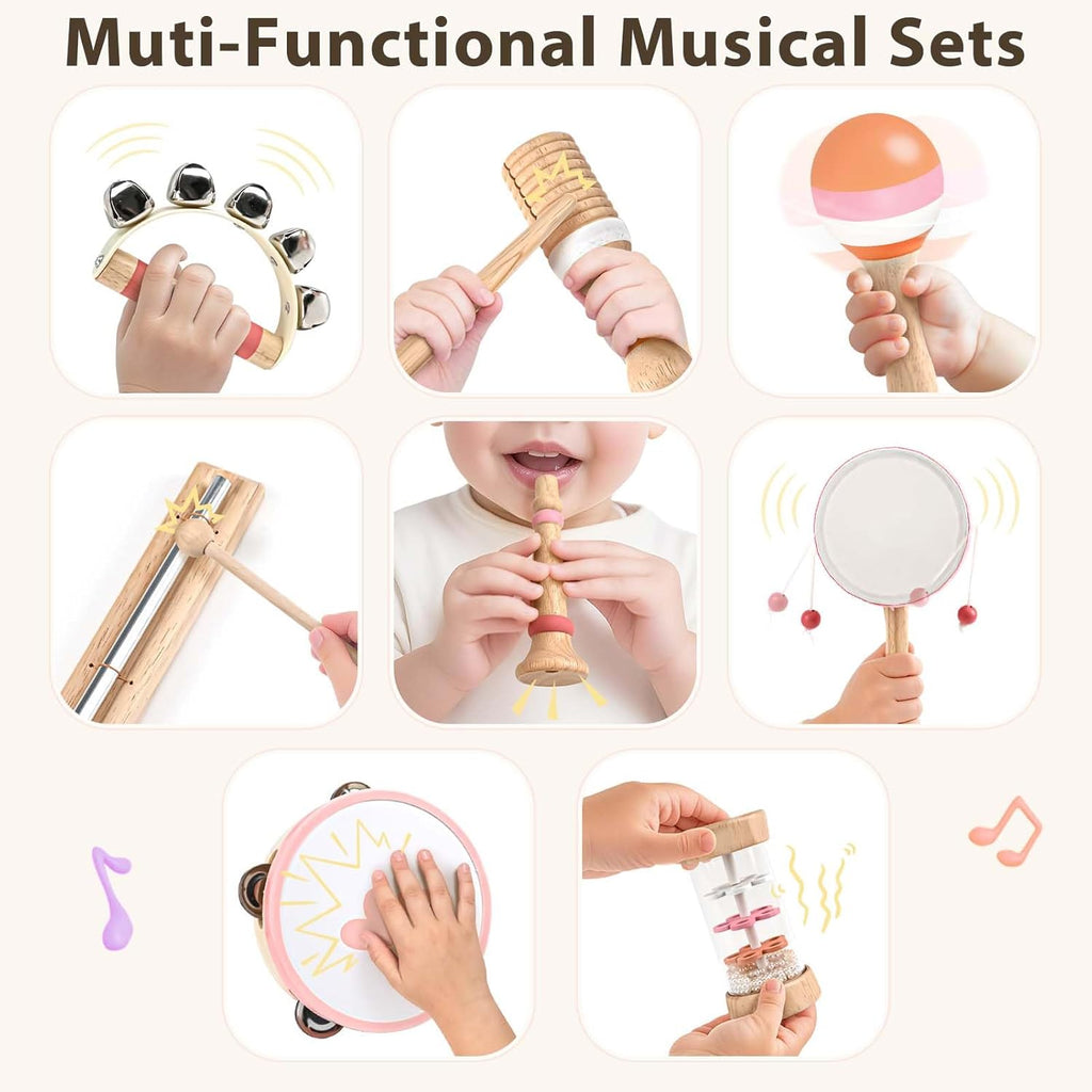 CL66 - Musical Instruments, Baby Musical Toys, Maracas Percussion Drum Instruments Sensory Toys for Boys & Girls.