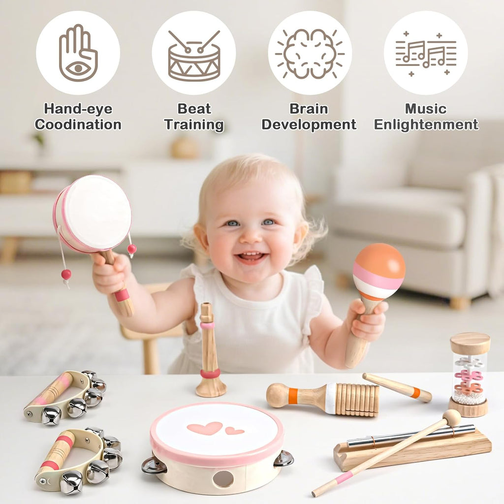 CL66 - Musical Instruments, Baby Musical Toys, Maracas Percussion Drum Instruments Sensory Toys for Boys & Girls.