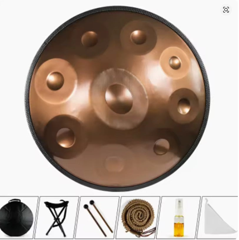 9 Tone Handpan Drum 22 Inches 440hz D Minor Steel Tongue Drum