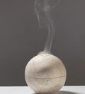 Beige Travertine Sphere Mubkhar Incense Burner