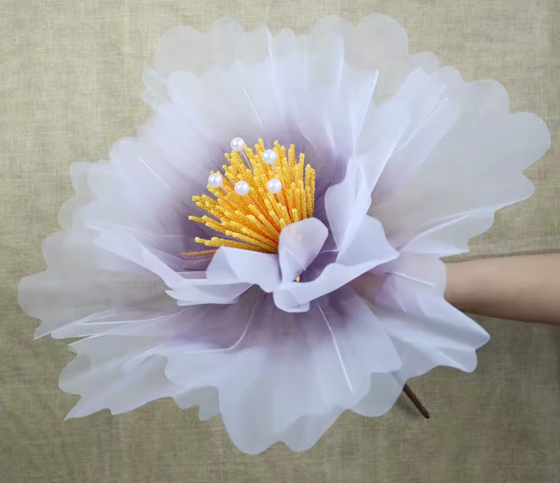 CL105 - 40/50cm Artificial Peony Flower Outdoor Silk Large Flower Head Layered Fluffy Petals Fake Flowers Floor Display
