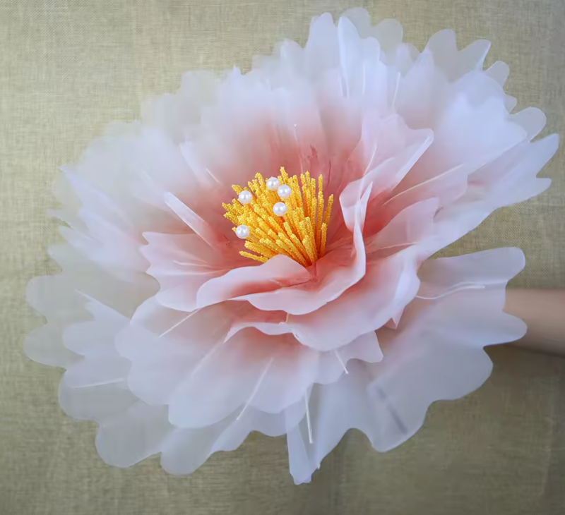 CL105 - 40/50cm Artificial Peony Flower Outdoor Silk Large Flower Head Layered Fluffy Petals Fake Flowers Floor Display