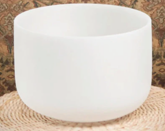 10 Inch 432hz Perfect Pitch Chakra Frosted Crystal Singing Bowl