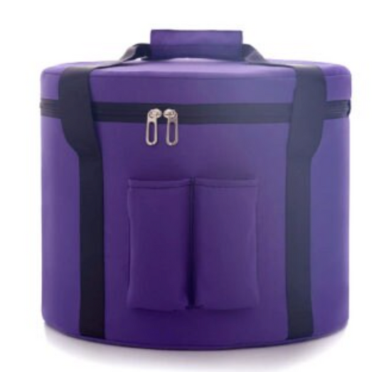 CL58 - 10 - 12 inch Purple Canvas Bag for Quartz Crystal Singing Bowl carrier