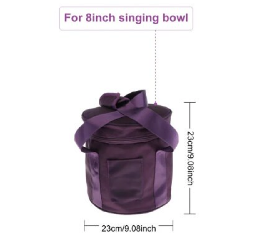 CL57 - 8/14 inch Cotton Meditation Yoga Crystal Singing Bowl Case Bag