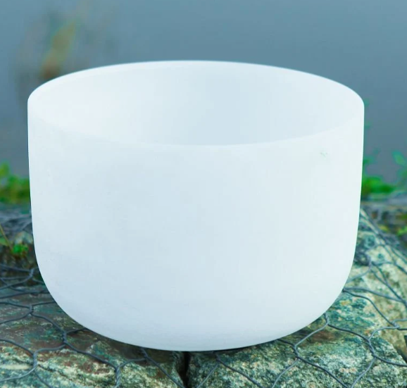 CL1 - 10 Inch 432hz Perfect Pitch Chakra Frosted Crystal Singing Bowl
