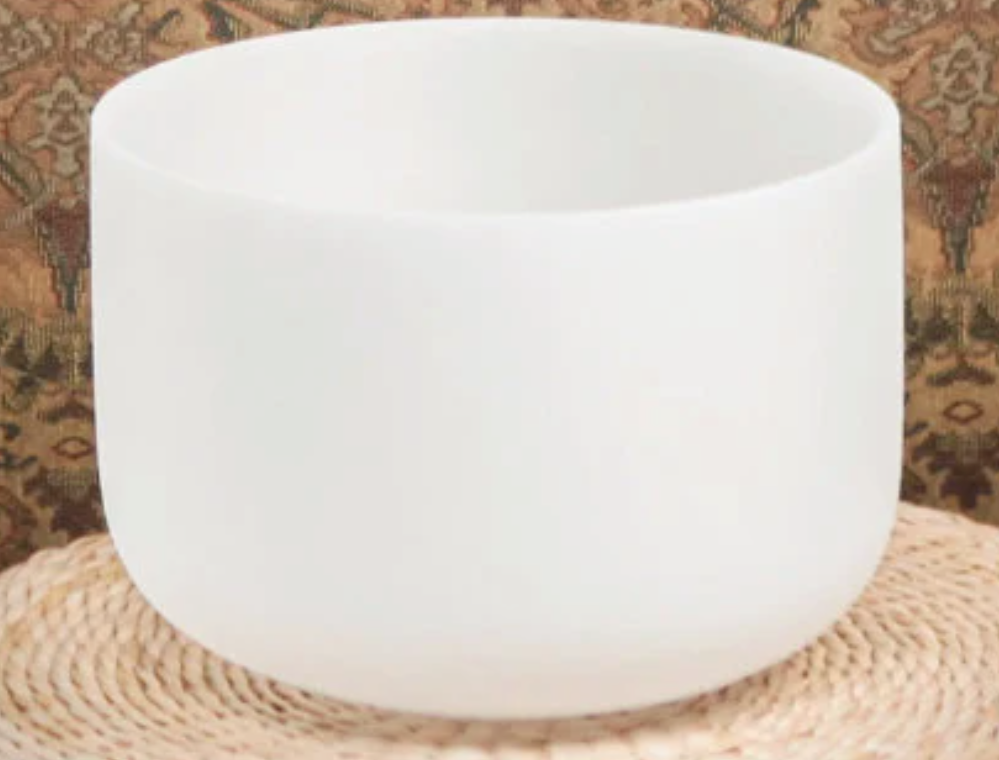 CL1 - 10 Inch 432hz Perfect Pitch Chakra Frosted Crystal Singing Bowl