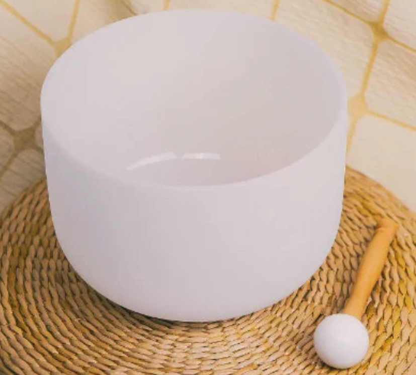 CL1 - 10 Inch 432hz Perfect Pitch Chakra Frosted Crystal Singing Bowl