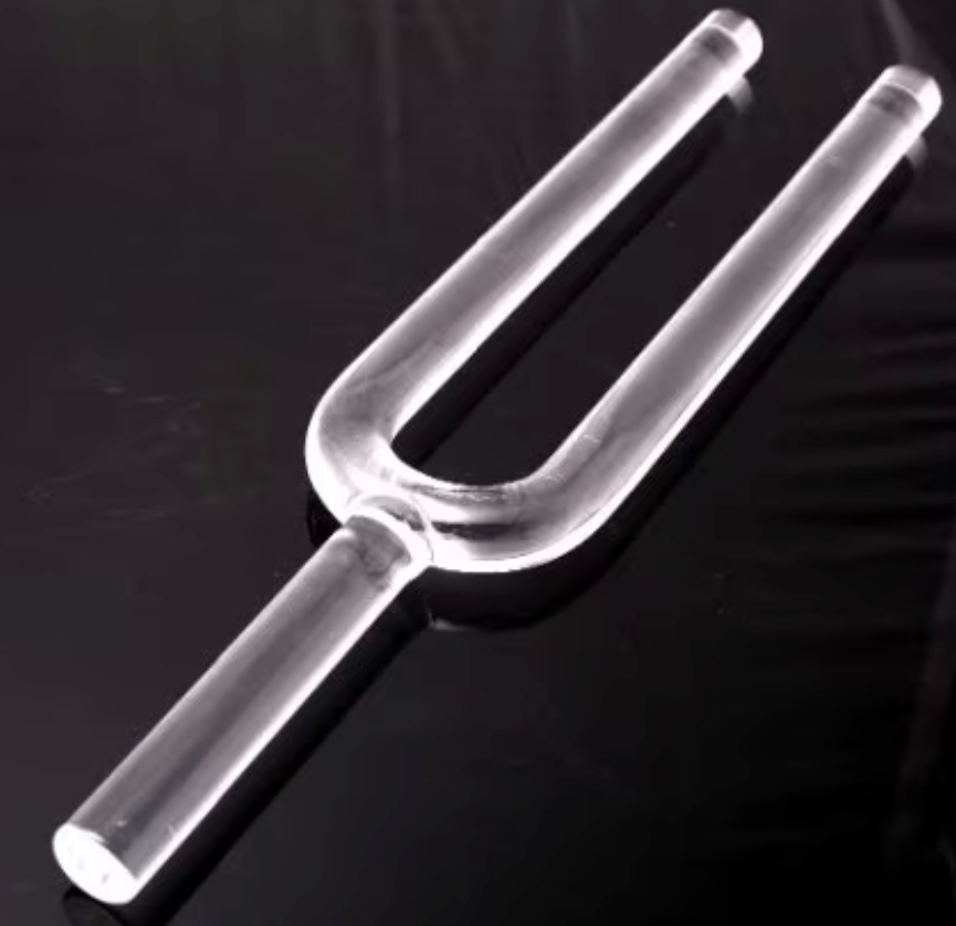 CL74 - 432Hz - 16mm Clear Quartz Crystal Singing Tuning Fork for Sound Healing and Meditation