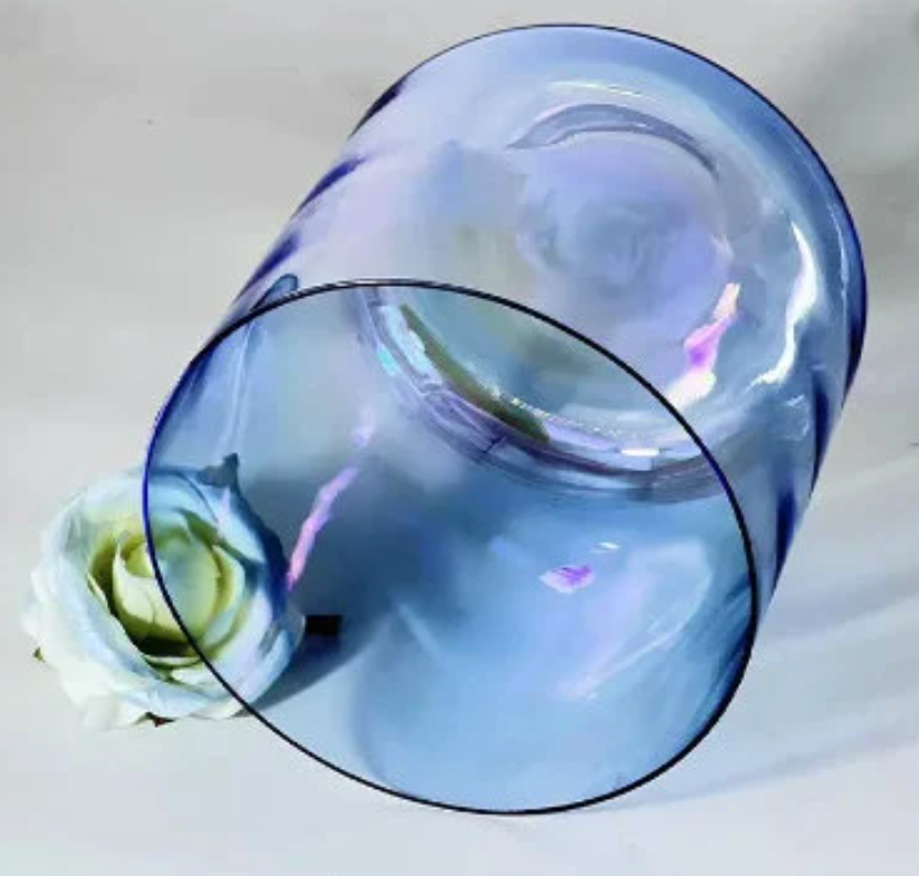 CL68 - Royal Blue 6/7/8 inch Clear Crystal Singing Bowl