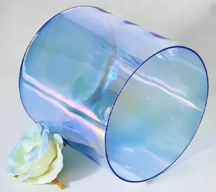 CL68 - Royal Blue 6/7/8 inch Clear Crystal Singing Bowl