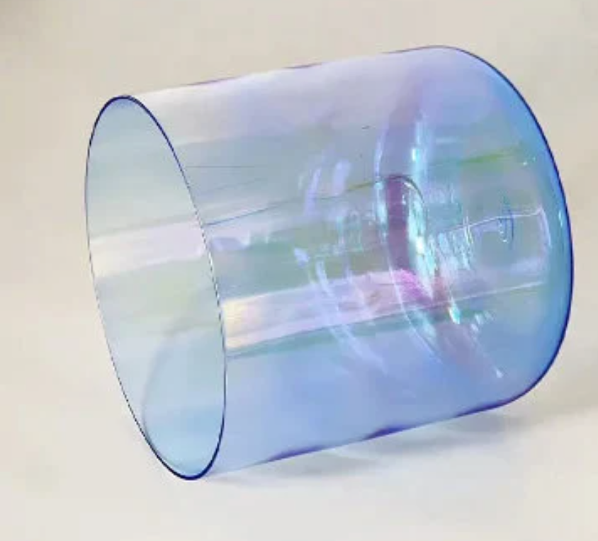 CL68 - Royal Blue 6/7/8 inch Clear Crystal Singing Bowl