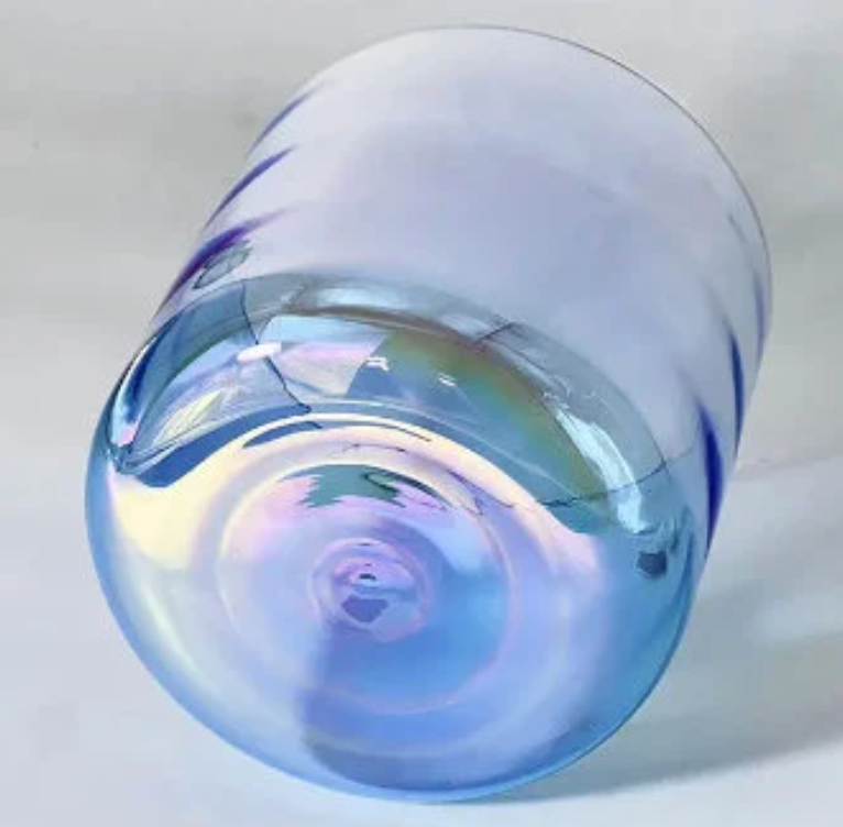 CL68 - Royal Blue 6/7/8 inch Clear Crystal Singing Bowl