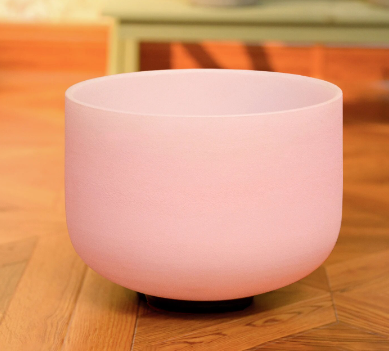 CL52 - 3pcs Pink 8"G 10"E 12"C Frosted Quartz Crystal Singing Bowl