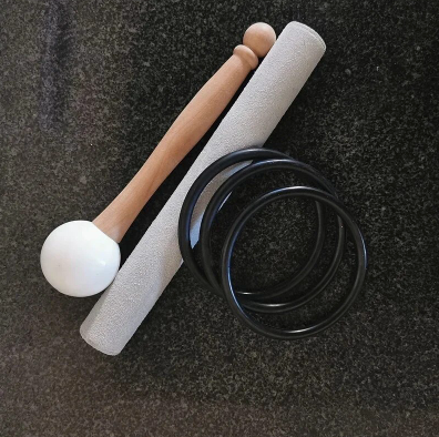 CL52 - 3pcs Pink 8"G 10"E 12"C Frosted Quartz Crystal Singing Bowl