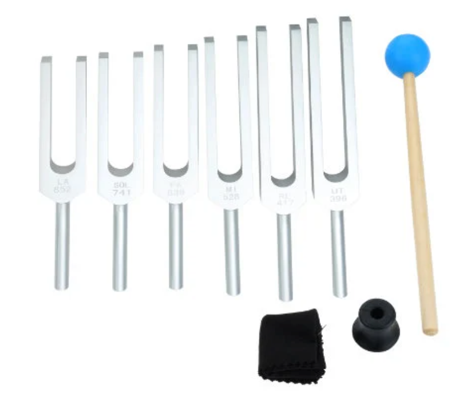 CL72 - 6 pcs Solfeggio Tuning Forks Set.