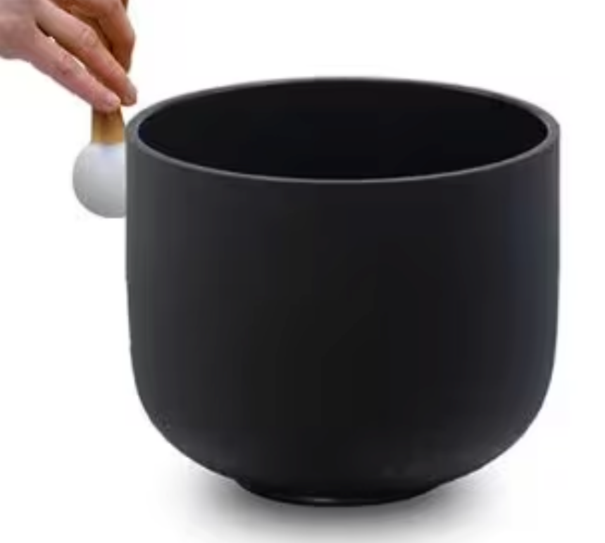 CL48 - 7-12 inch Black Colored Quartz Crystal Singing Bowl Set