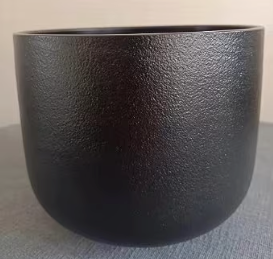 CL48 - 7-12 inch Black Colored Quartz Crystal Singing Bowl Set