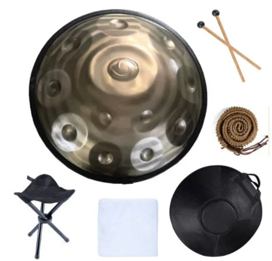 CL85 - 440Hz D Minor 12 Notes Spiral Handpan Steel Tongue Hand Drum