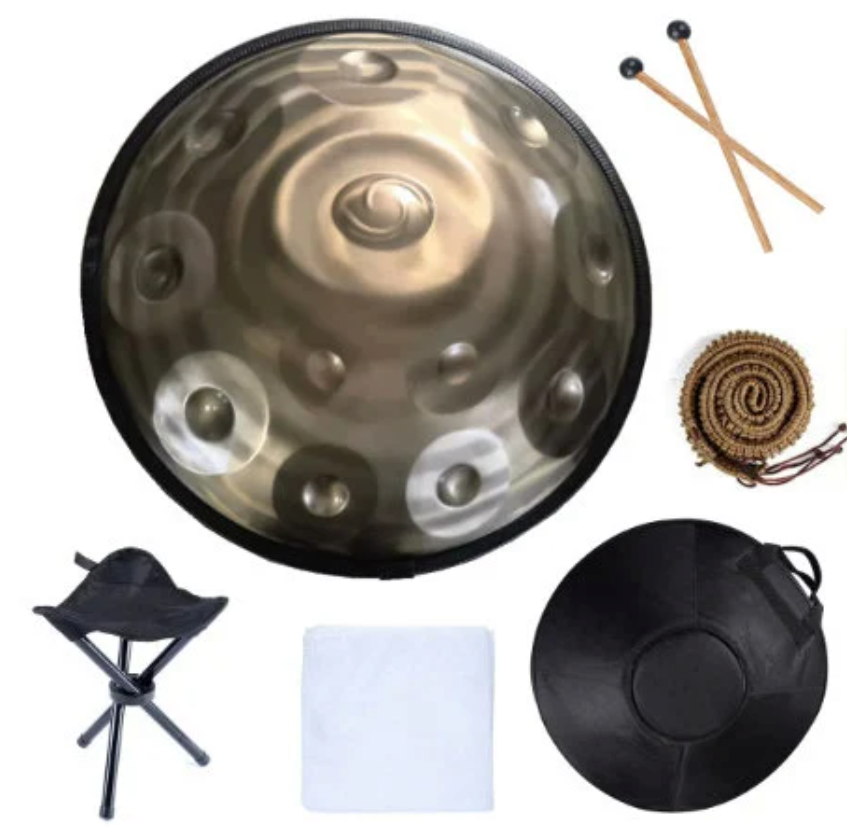 CSB-63 - 440Hz D Minor 9 Notes Spiral Handpan Steel Tongue Hand Drum