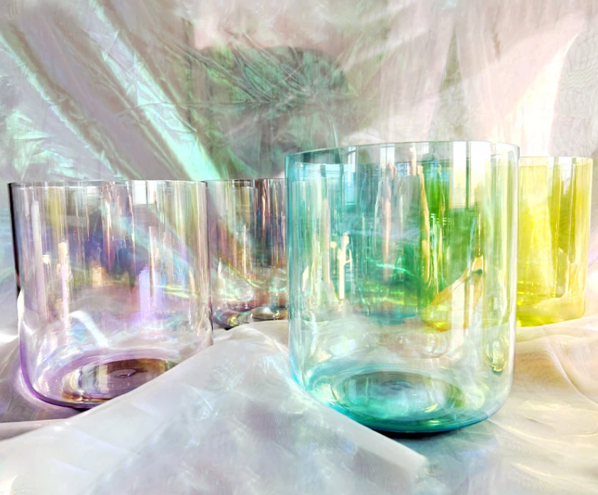 CL64 - Cosmic Aurora Crystal Singing Bowl set.