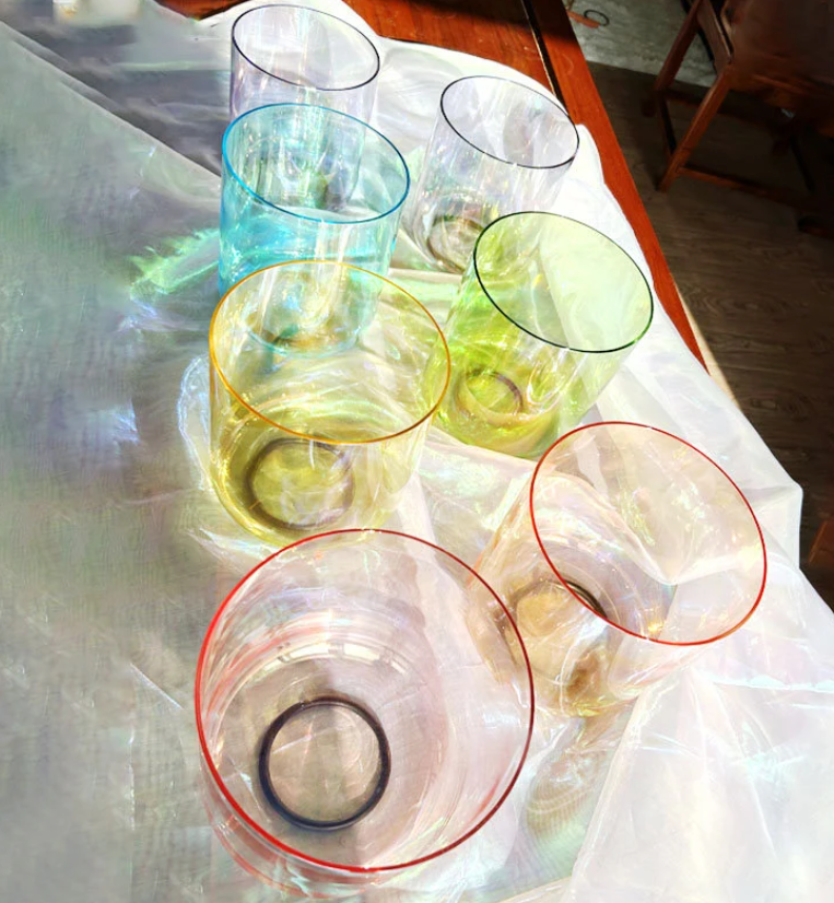 CL64 - Cosmic Aurora Crystal Singing Bowl set.