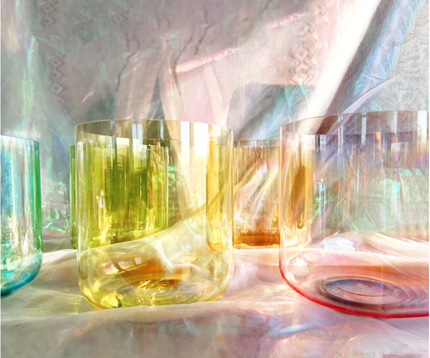 CL64 - Cosmic Aurora Crystal Singing Bowl set.