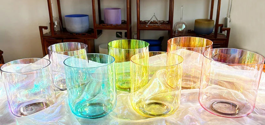 CL64 - Cosmic Aurora Crystal Singing Bowl set.