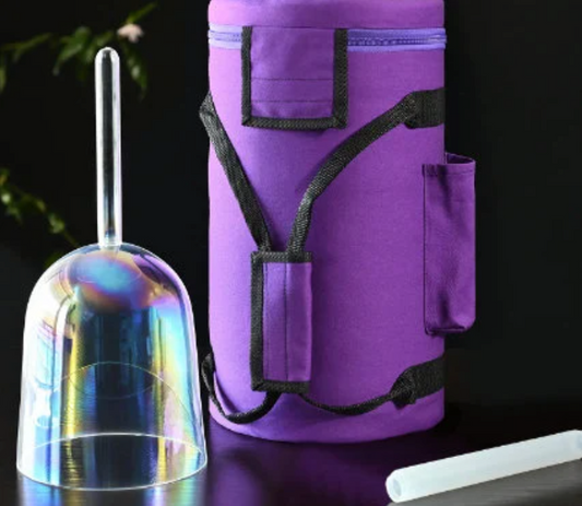 CL27 - 7 Inch Chakra Tuned Hollow Handle Clear Crystal Singing Bowl