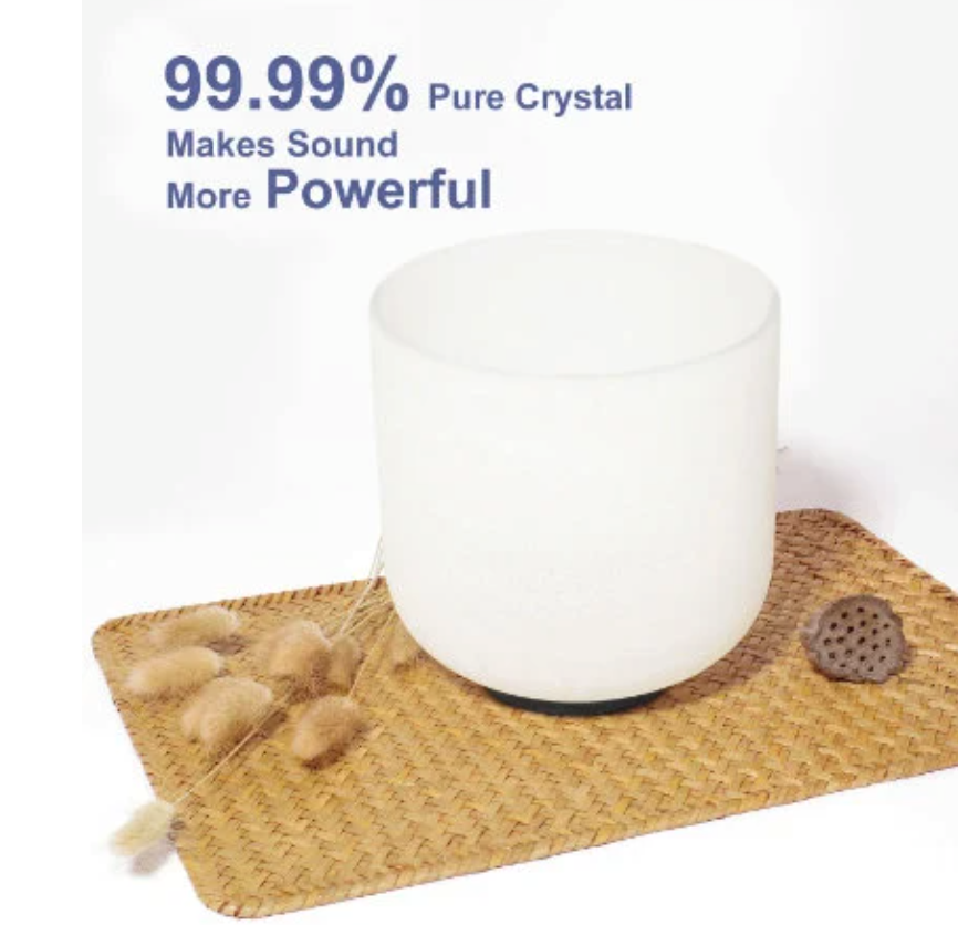 CL29 - 6 Inch Frosted Quartz Crystal Singing Bowl