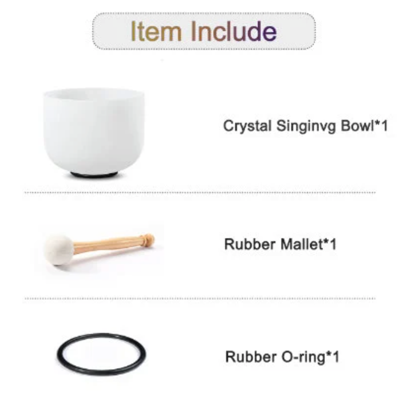 CL29 - 6 Inch Frosted Quartz Crystal Singing Bowl